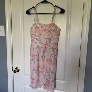 Pink floral sundress
